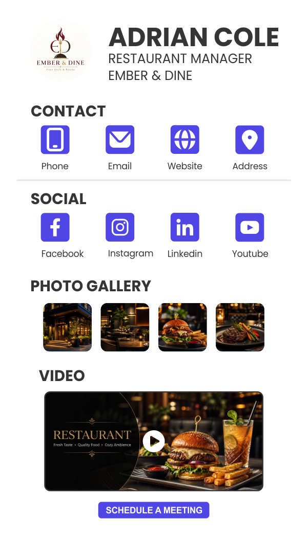 Template 1 preview in phone frame