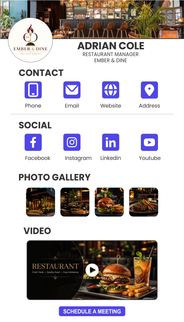 Template 2 preview in phone frame